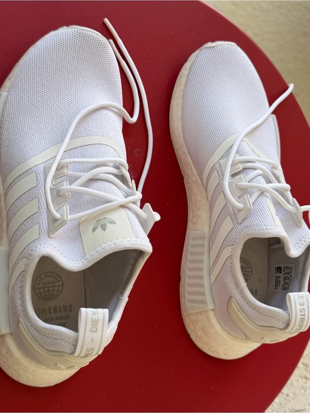 adidas Women’s White Mesh Lace-Up Sneakers
